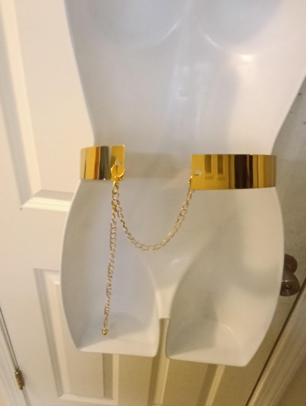 Gold Metal Waist Belt — Sleek Statement Belt (Gold) One Size Adjustable Any Size - Picture 5 of 5